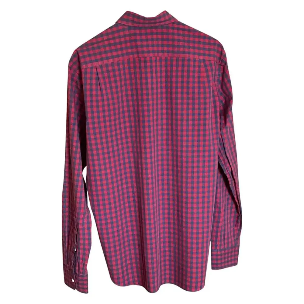 J‎ Crew Men's MEDIUM Mercantile Flex Checked Button Down Shirt Slim Fit CLEAN!